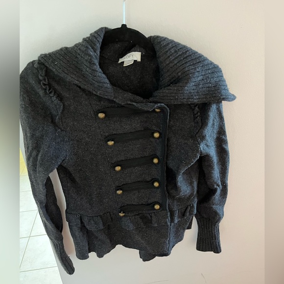 Ann Taylor loft military-style sweater - Picture 3 of 6